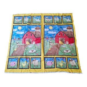 Vintage Quilting Fabric Barnyard Friends Nancy Davis Murty Andover Fabrics